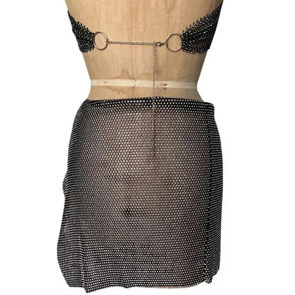 Chainmail-Inspired Top and Skirt Set Size M - Picture 6 of 8